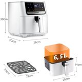Berdsen BD-662 Air Fryer friteza na vroč zrak 6,5 L 1700 W – 8 programov, bela | Shoptok.si