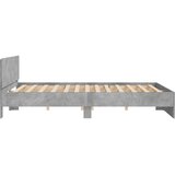  Okvir kreveta s uzglavljem boja betona 160x200 cm | Eponuda.com