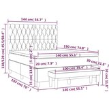 vidaXL Box spring postelja z vzmetnico moder 140x190 cm blag | Shoptok.si