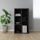 vidaXL Knjižna omara / komoda črna 50x25x80 cm iverna plošča Cene