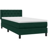 Box Spring krevet s madracem tamnozeleni 80x220 cm baršun | shoptok.hr