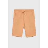 Guess Dječje pamučne kratke hlače boja: narančasta, podesivi struk