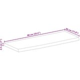 Stolna ploča 90x30x2 5 cm od masivnog drva manga sa živim rubom | shoptok.hr
