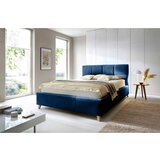 CARRYHOME OBLAZINJENA POSTELJA 180 cm x 200 cm , tekstil temno modra | Shoptok.si