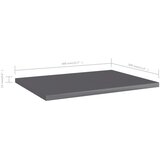 Police za knjige 4 kom visoki sjaj sive 40x30x1,5 cm od iverice | shoptok.hr