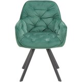 Hom`in naslanjač, kovina, tekstil črna, temno zelena | Shoptok.si