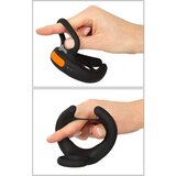 Rebel - prsten za penis s vibracijom za stimulaciju here (crni) | shoptok.hr