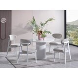 Hanah home aqua - white white dining table & chairs set (4 pieces) | ePonuda.com