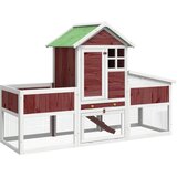 vidaXL Kavez za zečeve boja kave 170 x 63 x 113 cm od masivne borovine - Mocha Cijene