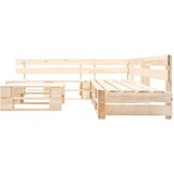  4-dijelna vrtna garnitura od paleta prirodna boja drvena | shoptok.hr