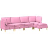  Set namještaja za dnevni boravak 5 pcs Ružičasta Tkanina | shoptok.hr
