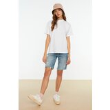 Trendyol White Straight Collar Basic Knitted T-shirt | Shoptok.si