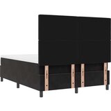  Postelja s podvozjem in vzmetnico Črna 160x200 cm Žamet | Shoptok.si
