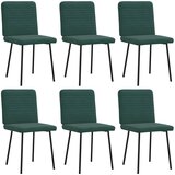 vidaXL jedilni stoli 6 kosov temno zelen žamet | Shoptok.si