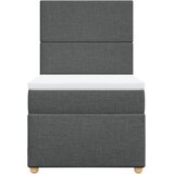  Okvir kreveta s oprugama i madrac tamnosivi 80x200cm od tkanine | shoptok.hr