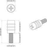  Odstojni vijak 12 pcs Crna M4 Guma i čelik | Eponuda.com