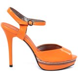 Shelvt Orange high-heeled sandals | Shoptok.si