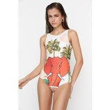 Trendyol Ženske enodelne kopalke Tropical Patterned | Shoptok.si