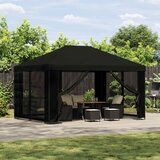 Gazebo 4 × 3 m Crna Poliester i čelik 190 gsm | shoptok.hr