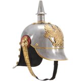 vidaXL Nemško-pruska čelada starinska kopija LARP srebrno jeklo | Shoptok.si