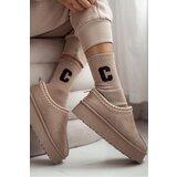 Milena Women's terry socks with letter C beige | Shoptok.si