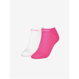 Calvin Klein Set of two pairs of women's socks in pink and white Calvin Kle - Ladies Cene'.'