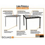  Sojag - Lima 1010 | Aluminijska pergola sa sunčanim jedrom | Trokutasta | Svijetlosiva | shoptok.hr