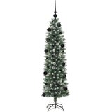  Umjetno vitko božićno drvce Zelena i bijela 150 cm | shoptok.hr