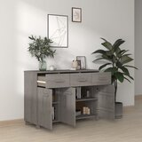  Komoda HAMAR svjetlosiva 113 x 40 x 80 cm od masivne borovine | shoptok.hr