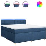  Krevet s oprugama i madracem plavi 180x200 cm od tkanine | shoptok.hr
