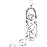 Eglo 49283 - Stona lampa BRADFORD 1xE27/60W/230V | Eponuda.com