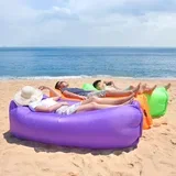 lazy bag - ležaljka na naduvavanje za plažu ljubičasta
