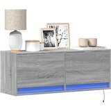 vidaXL Stenska TV omarica z LED lučkami siva sonoma 100x31x38 cm Cene