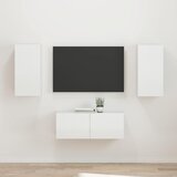  Set TV komoda Zidne 2 pcs Visoki sjaj bijela Konstruirano drvo | Eponuda.com