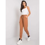 Fashion Hunters Light Brown Cotton Sweatpants by Cailie | Shoptok.si