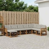  Set vanjskih sofa 8 pcs Prirodna i svjetlosiva | shoptok.hr