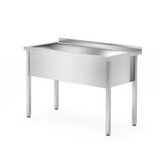 Hendi Sto sa jednostrukim sudoperom – zavaren, dubina: 700 mm, umivaonik: 300 mm, Profi Line, 1000x700x(H)850mm Cene