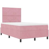 Box spring krevet s madracem Ružičasta 120 x 190 cm Baršun | shoptok.hr