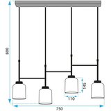 Toolight Stropni luster APP1266-4CP | shoptok.hr