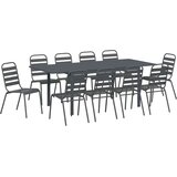  Vrtni set za objed 11 pcs Antracit Čelik s prahom | shoptok.hr