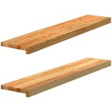  Prozorske klupice 2 kom svijetlosmeđe 100x20x2 cm masivne hrast | shoptok.hr