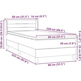 Box Spring krevet s madracem svijetlo sivi 80x220 cm samt | shoptok.hr