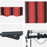 vidaXL avtomatska retractibilna tenda z LED oranžna in rjava 400x350 cm | Shoptok.si