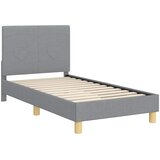 Krevet za djecu s uzglavljem Svijetlo siva 80 x 160 cm tkanina | shoptok.hr