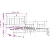  Metalni okvir kreveta uzglavlje i podnožje bijeli 120x200 cm | shoptok.hr