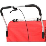  2-u-1 prikolica za bicikl i kolica crno-crvena | shoptok.hr