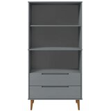  Regal za knjige MOLDE sivi 85x35x170 5 cm od masivne borovine | shoptok.hr