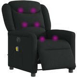 vidaXL Električni masažni naslonjač od tkanine crni | shoptok.hr