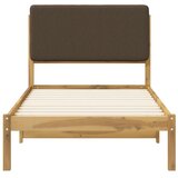  Krevetni okvir s tapiciranim uzglavljem Bijelo isprana i taupe - Bijelo isprana i taupe 90 x 190 cm | shoptok.hr