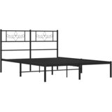  Metalni okvir za krevet s uzglavljem crni 135x190 cm | shoptok.hr